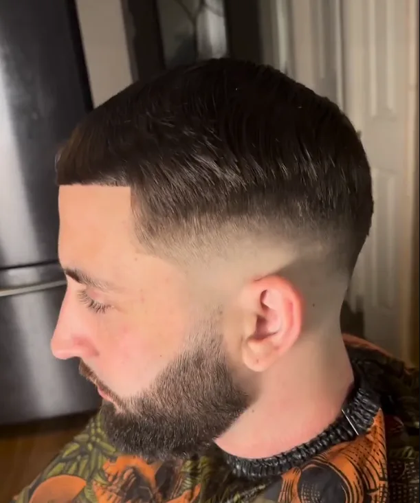After straight hair fade